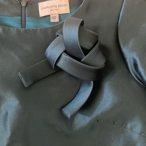 Charlotte Brody Emerald Green Shift Dress SZ 12 - Picture 3 of 4